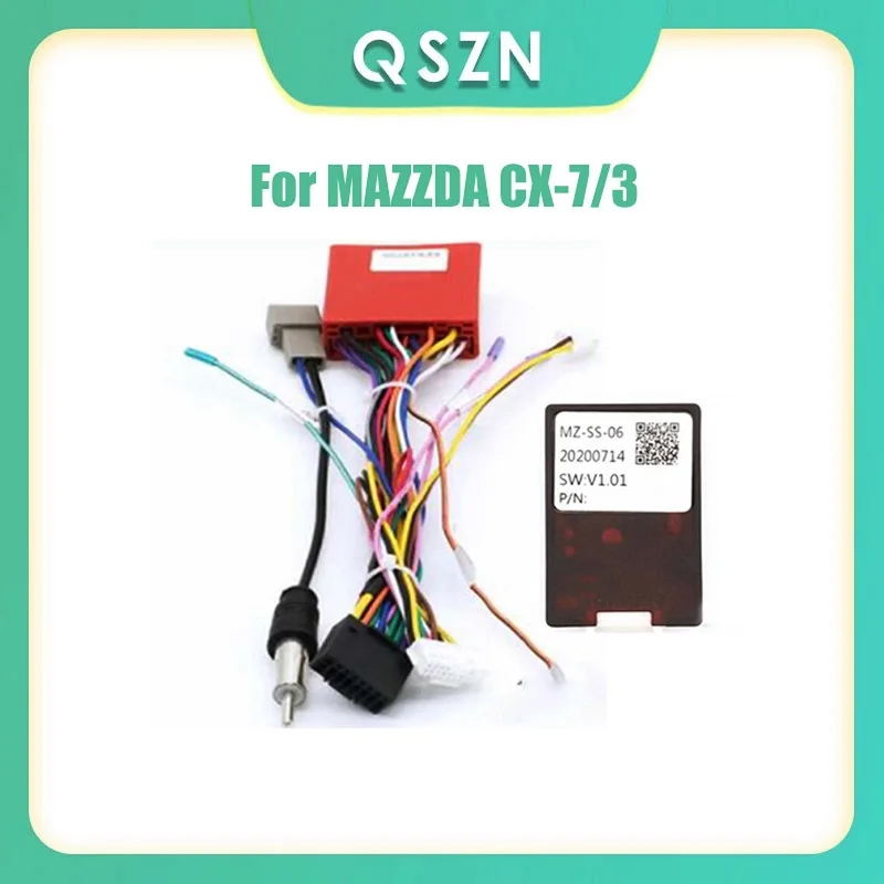 

QSZN Car Radio Canbus Box For 2014 MAZDA/CX-7/3 For 2004-2009 MAZDA 3/ AXELA inch radio Wiring Harness Power Cable car radio