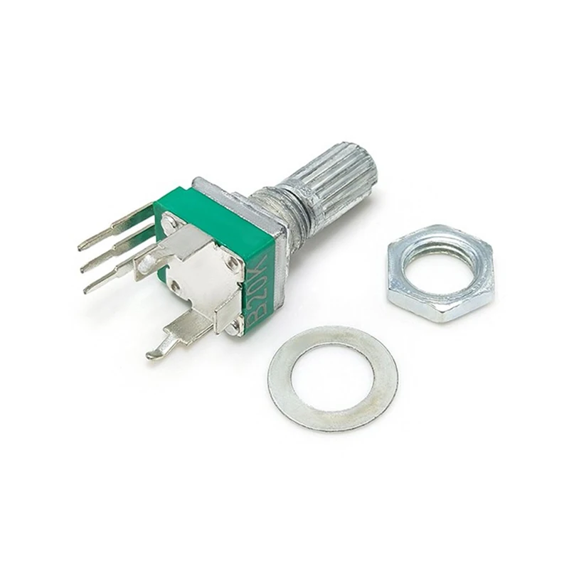 수직 단일 링크 RK097 전위차계, 기어리스 3 핀, B2K, 5K, 10K, 20K, 50K, 100K, 500K, 1M Ohm, 15mm, 20PCs