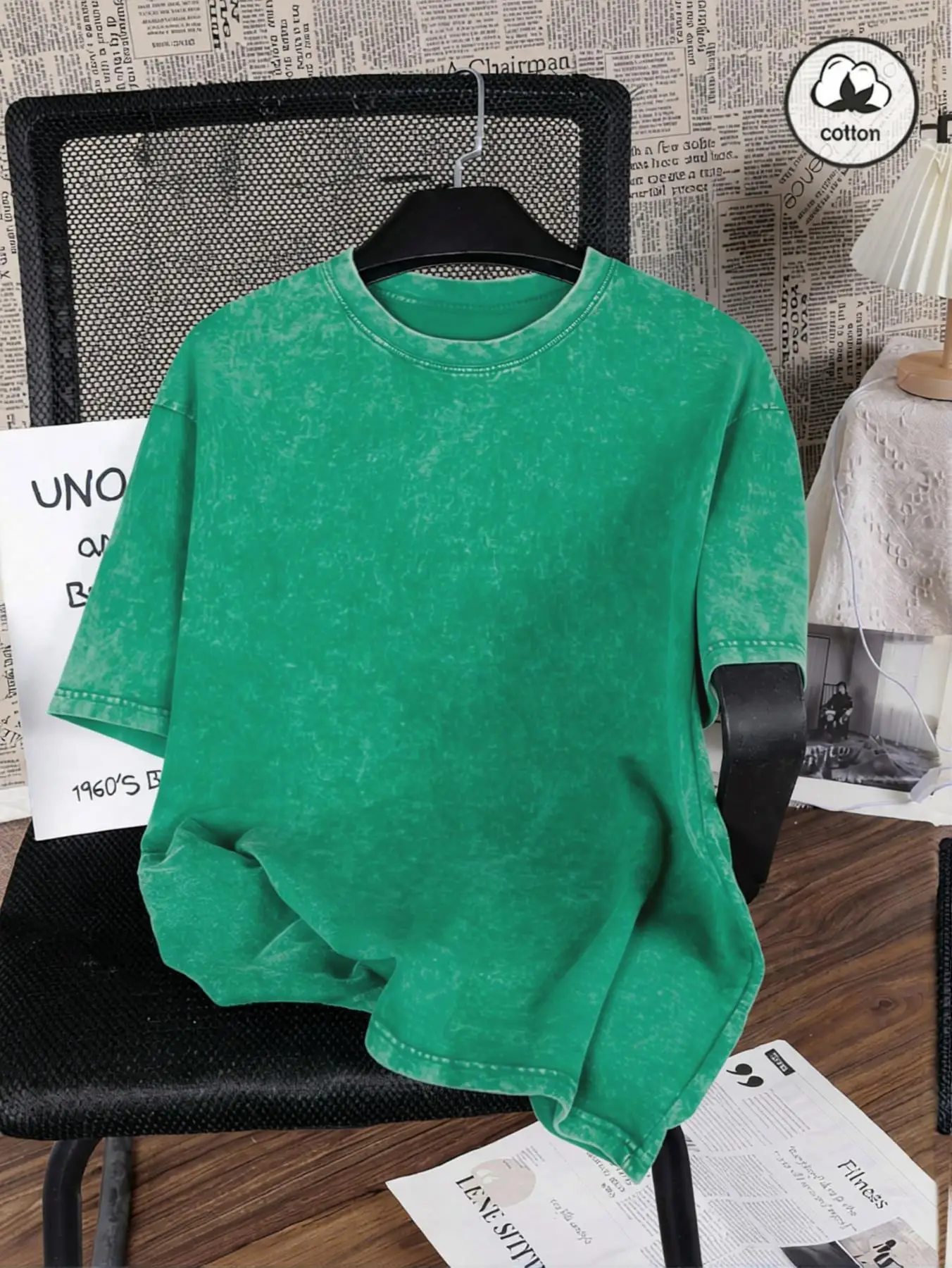 Unisex Vintage Washed Cotton Oversized T-Shirt