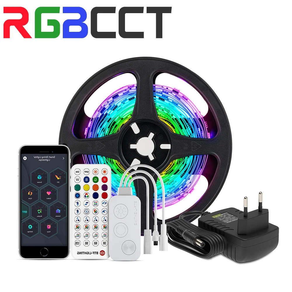 

DC24V WS2811 WS2812B RGBIC светодиодный светильник Strip Kits Bluetooth Mesh Music Addressable Dreamcolor Lights Tape спальня вечерние Kitchen