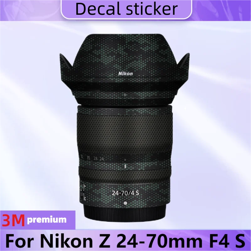 Per Nikon Z 24-70Mm F4 S Decalcomania Pelle Pellicola Avvolgente In Vinile Obiettivo Della Fotocamera Adesivo Protettivo Per Il Corpo Cappotto Protett