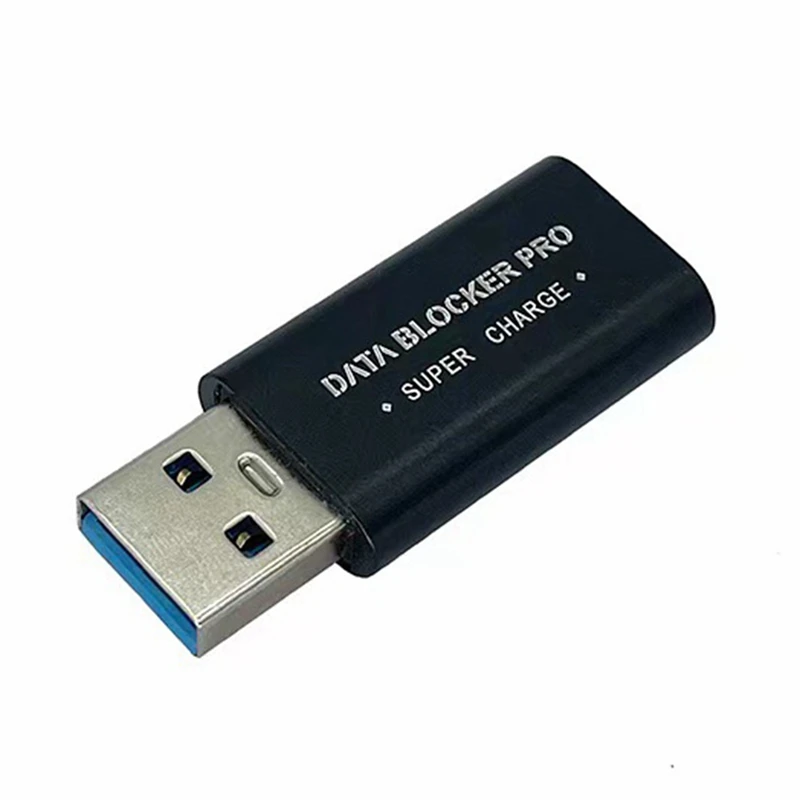 2Pcs USB Data Blocker USB-C To USB-A Data Blocker Protect Against Juice Jacking Support Quick Charge Stop Data Theft 6