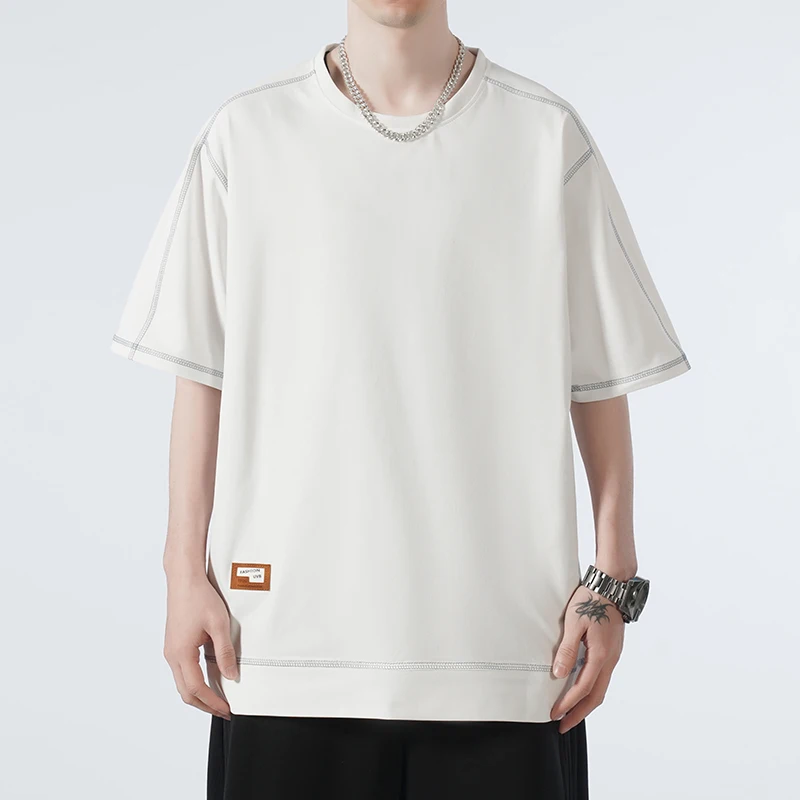 

Hip Hop Mens Streetwear T-shirts Casual 2024 Summer Short Sleeves Black Green Tshirt Tees Fashion Oversize 4XL Clothes