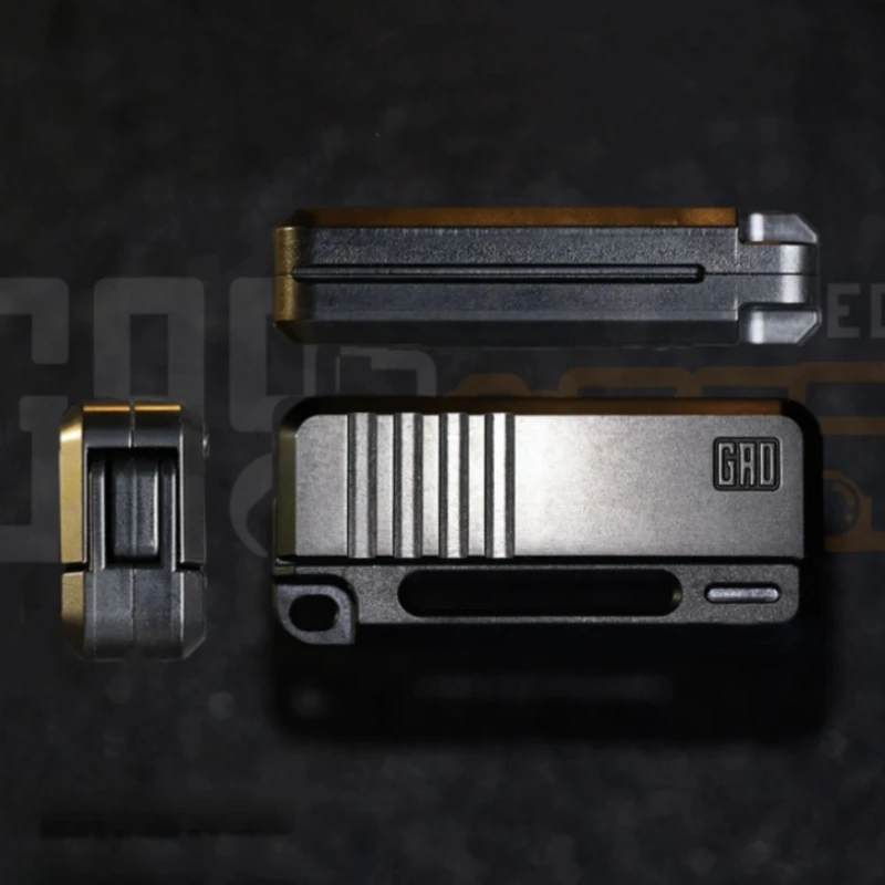 RIFLE-5 EDC Mechanical Rebound Push pull Slider Fidget Decompression Magnetic Push Card Multi playability Metal Fingertip Toy