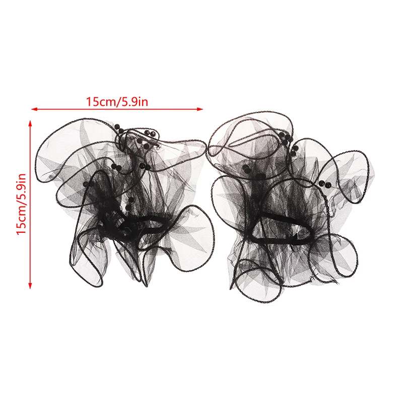 1Pair Flare Bead Sleeve Pearl Mesh Fake Arm Lace Sleeve Manicure Photo Background Wedding Tulle False Cuffs Decoration photo backdrop,photography auxiliary props