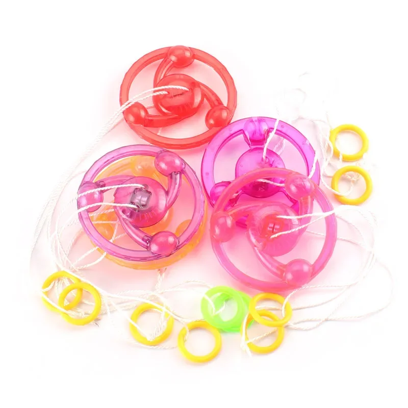 New Luminous Hand Pull Luminous Flashing Rope Flywheel Toy Led Light Toy Novelty Children Flywheel Flash Gyro Gift Toys