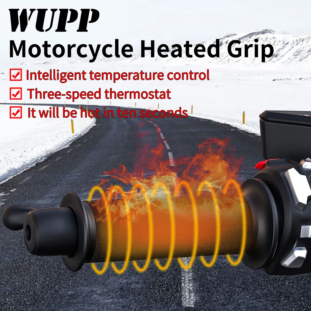 Waterproof Heated Motorcycle Handlebar Grips 12V