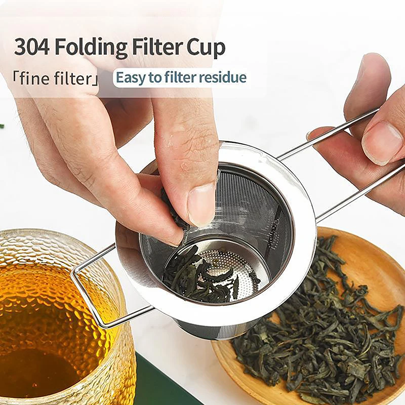 304 스테인레스 스틸 티 채반, 재사용 가능한 티 인퓨저, 티 채반 티팟, 느슨한 찻잎 향신료 차 필터, 주방 액세서리