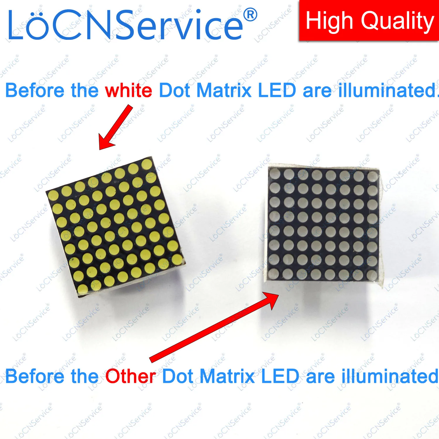 LoCNService 50PCS Pure Green Red Blue White 788 7088 8x8 1.9mm