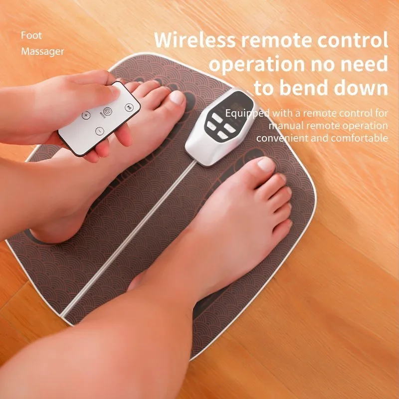 Foot Massager Pad remote control Muscle Stimulation Improves Blood Circulation Acupoints massage usb charge home
