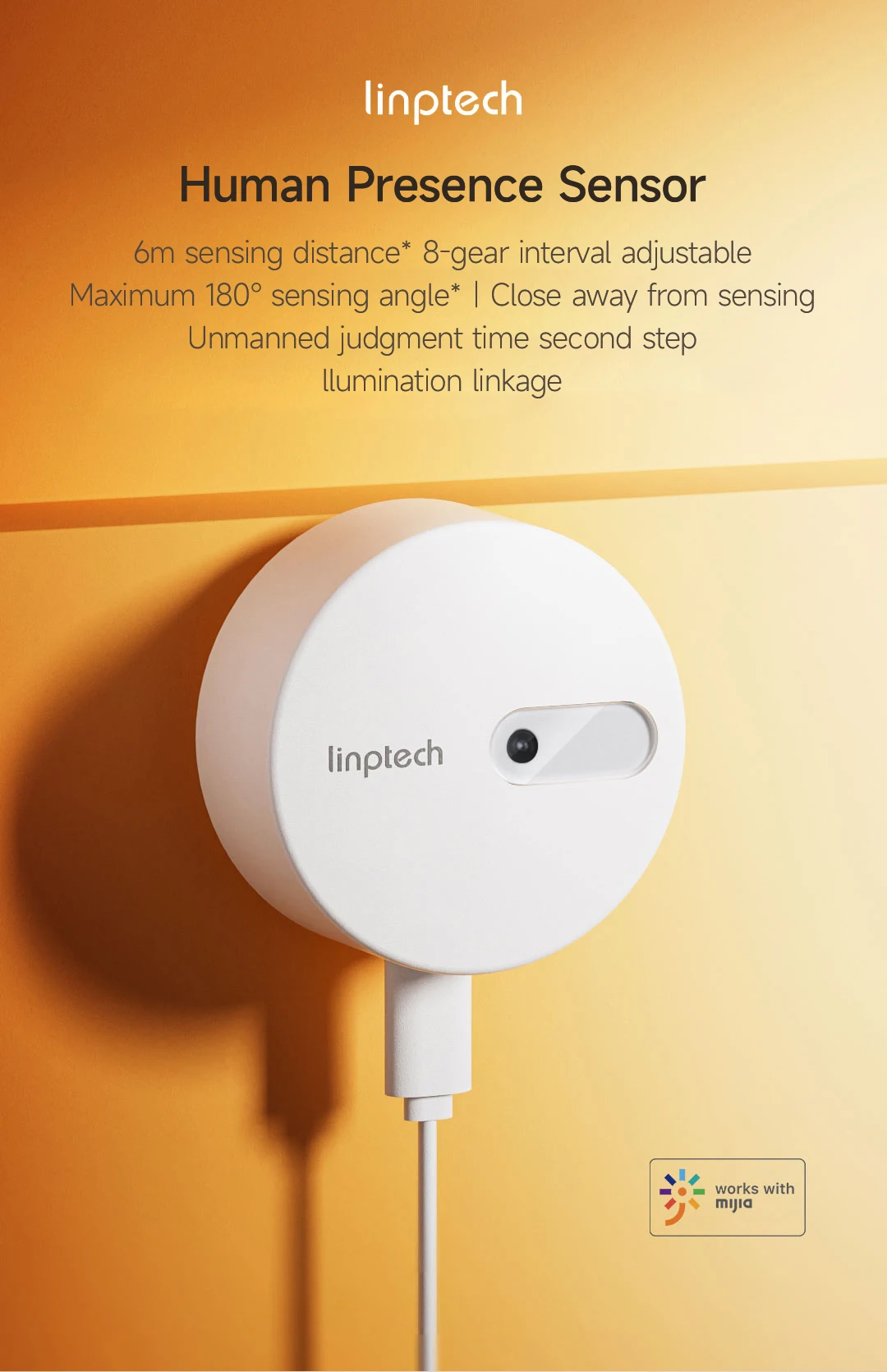 Linptech Human Body Presence ES1 Sensor Bluetooth/WiFi/ZigBee Communication Mill