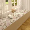 French Bay Window Mats Windowsill Mat Light Luxury High-grade PVC Leather Balcony Mat Waterproof Kitchen Carpet for Living Room 1