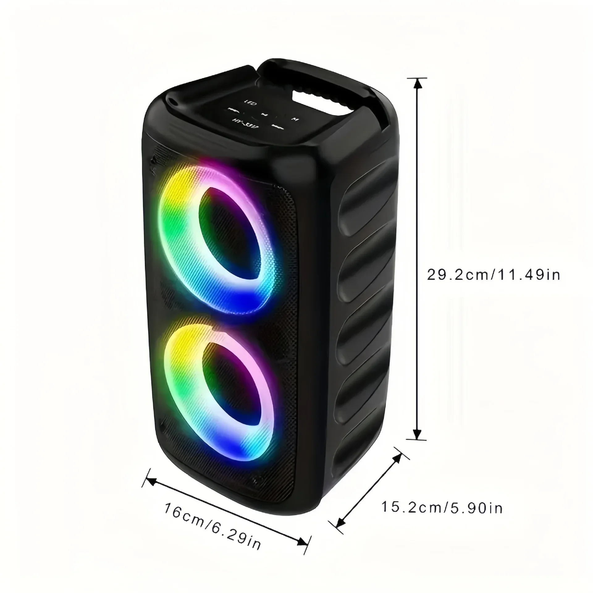 Portable Wireless Bluetooth Karaoke Speaker With Microphone And Led_voghion.com