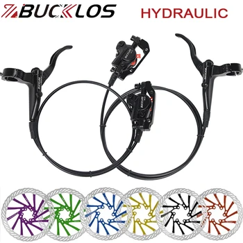 BUCKLOS Set freni idraulici per bici Set freni a disco per bicicletta da 160 mm Kit freno a disco idraulico per mountain bike da strada in lega di alluminio