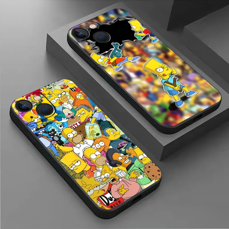 Simpson Homer Duff Beer Cool Case Cover Per Iphone 15 13 Se 11 Pro Max 8 Plus 14 15Pro Xr Xs X 6S 12 Mini 7 15 Cover Fundas Soft