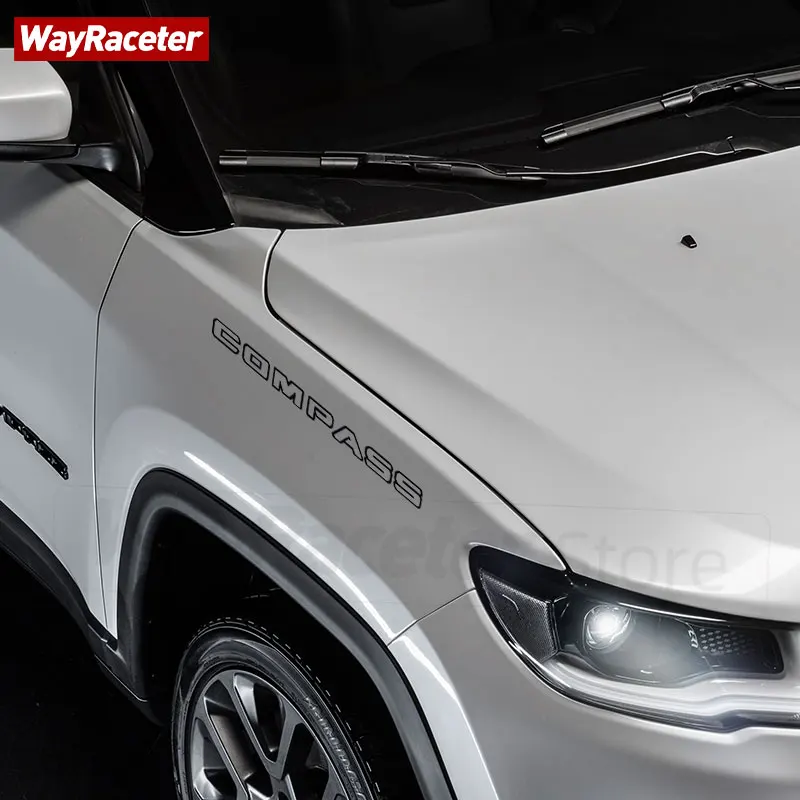 SKINII Griglie Anteriori per Jeep per Compass 2021-2022 Car Front Bumper Grille Cover Trim Frame Decoration Sticker Accessori Esterni Griglia Doppia