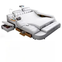 Lit capitonné unique, Commodes modernes avec rangement, Lits de massage, Lits doubles pour chambre à coucher, Meubles de chambre, Accessoires pour la maison 6