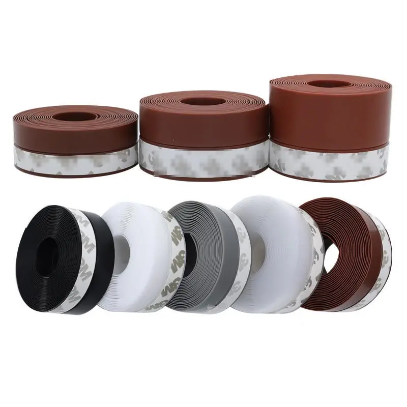 Self Adhesive Window Door Seal Strip Silicone Windproof Silicone Windshield Weather Tape Strip Door Bottom Home Sealing Strip - Image 2