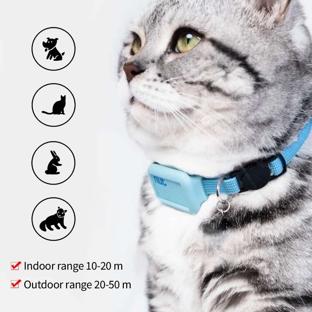 Bluetooth Tracker Smart Tracker Animal Tracking Collar Smart Pets Locator Waterproof Bluetooth-compatible Anti-Lost Location Tracker Collar for Cats Dogs Positioning Tracker Locating