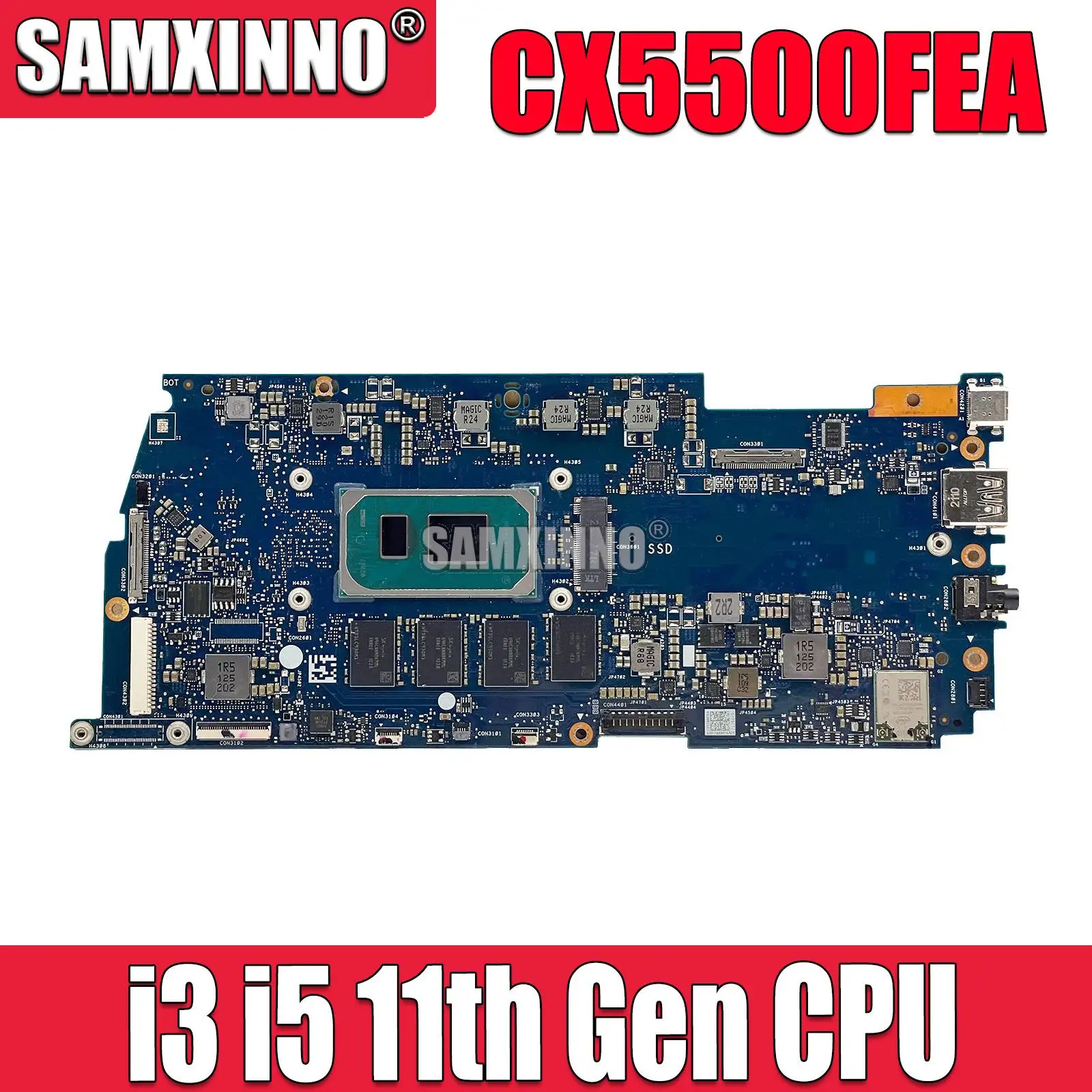

Материнская плата для ноутбука CX5500FEA для ASUS Chromebook Flip CX5 CX5500FEA-E60026, материнская плата с i3-115G4 i5-1135G 7 CPU 8GB RAM
