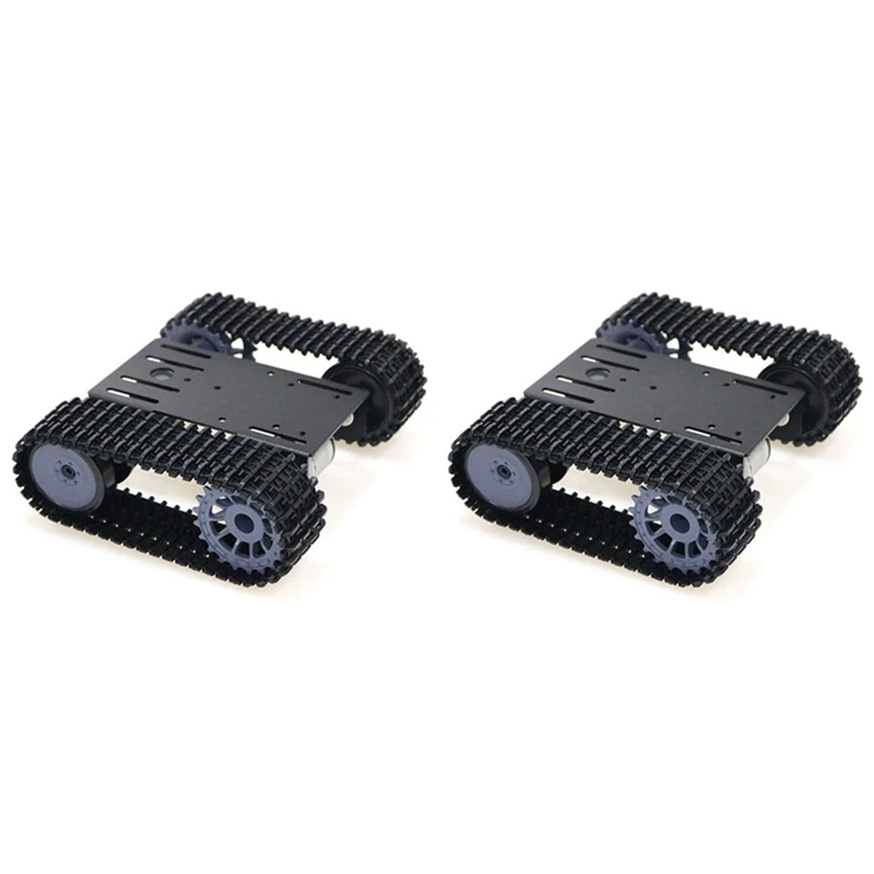 

2X Smart Tank Car Chassis Tracked Crawler Robot Platform With Dual DC 12V Motor For DIY For Arduino T101-P/TP101