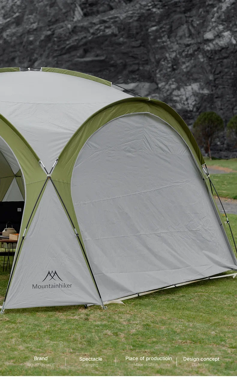 Mighty Dome Tent For Eight To Ten With Silver Coated Fabric Sun Shield