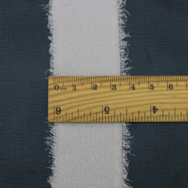 (5meters/roll)35mm Chiffon Raw Edge Ribbon Lace Handmade Gift Packaging Wedding Decoration Handicraft Production Vintage Bow