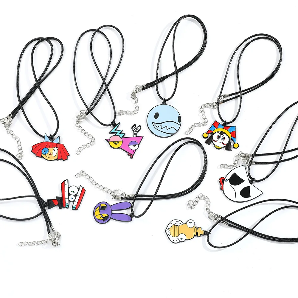 The Amazing Digital Circus Collana Cartoon Figure Ciondolo Gioielli Periferiche Decorazione Per Bambini Collezione Creativa Accessori