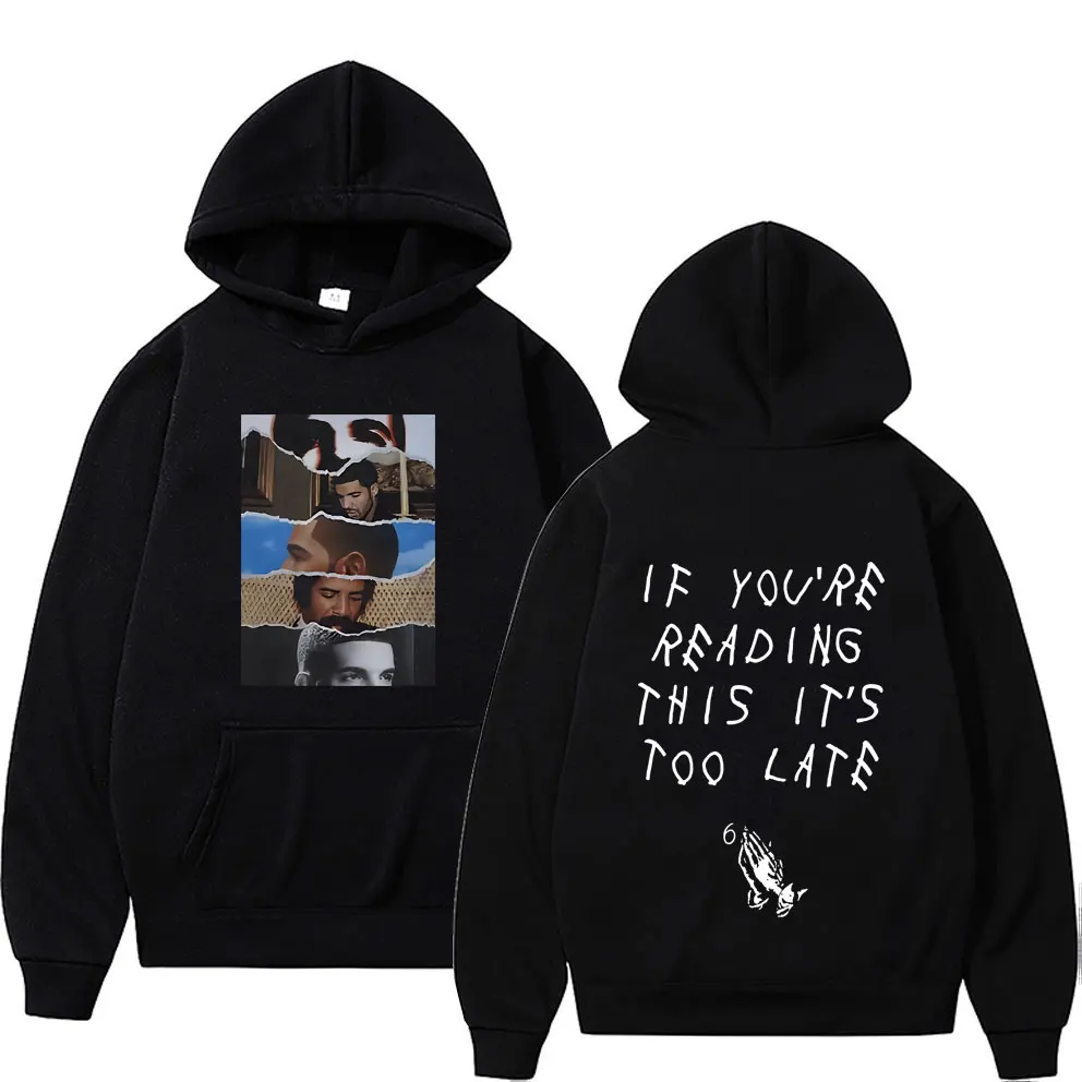 

Rapper Drake Music Album Cover Graphics Hoodies Men's Fashion Hip Hop Vintage Sweatshirts Autumn/Winter Oversized Pullovers Y2K