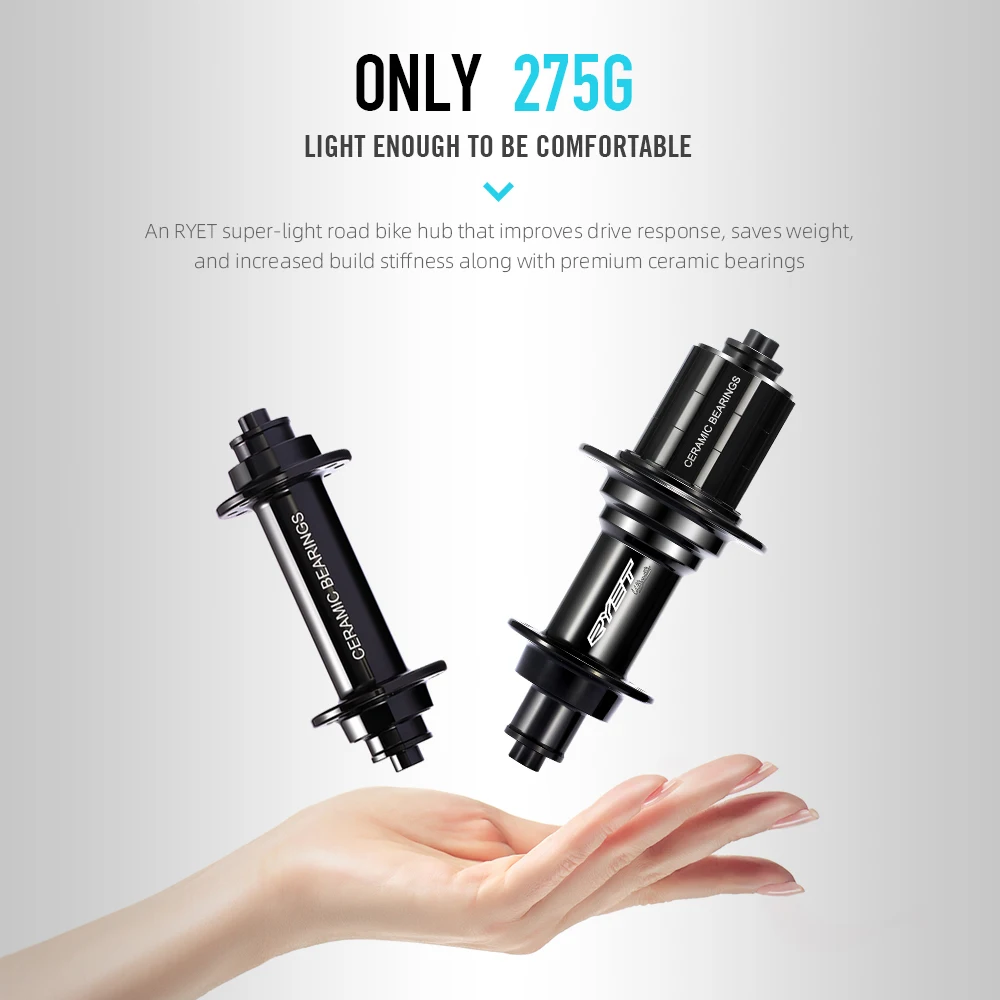 Ryet Road Bike Hub 6 Pawls Superlight Hub Ceramic Bearings 275g J-bend Racing Bike Hub 20H/24H R13 Racing Cycling Hubset Parts - Image 6