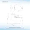T-0008 Luxury Bidet Toilet Elongated One Piece Toilet with Advanced Bidet Seat Chair Height Smart Toilet Seat with Temperature 6