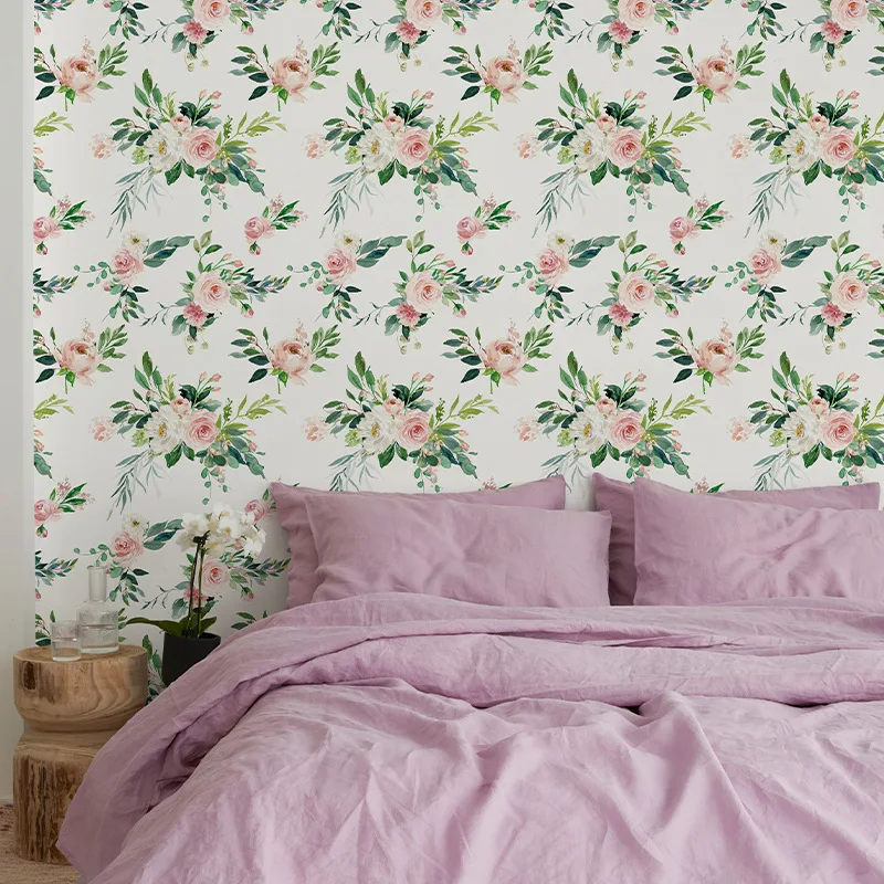 auto adesivo floral peel and stick folha wallpaper 03