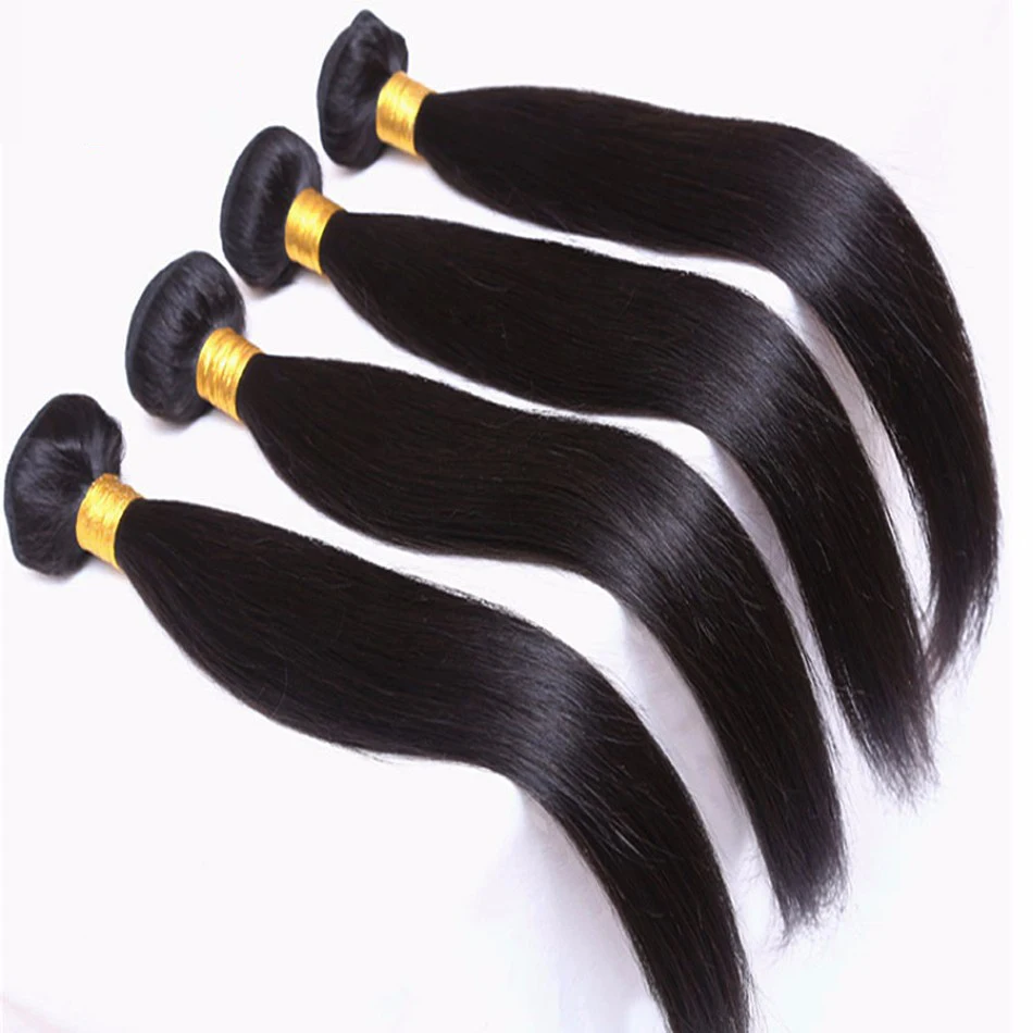 12A Peruvian Straight Bundles Bone Straight Human Hair Extensions 1/3/4 Bundles Deal Natural Color For Black Women Wholesale