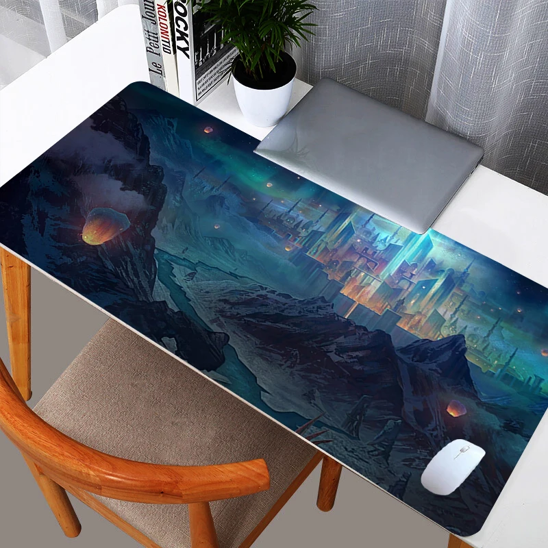 

Fantasy City Custom HD Mousepad 900x400 Office Table Mat PC Laptop Gaming Gamer Mouse Pad Keyboard Large Anime Mouse Mats Carpet