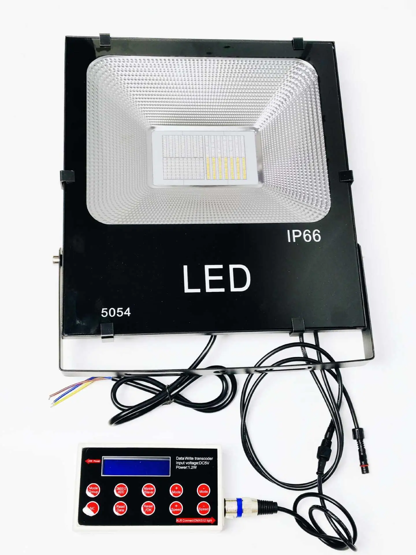 30W-200W RGB/RGBW DMX512 LED 투광등 AC85-265V 입력 블랙 케이스 IP67