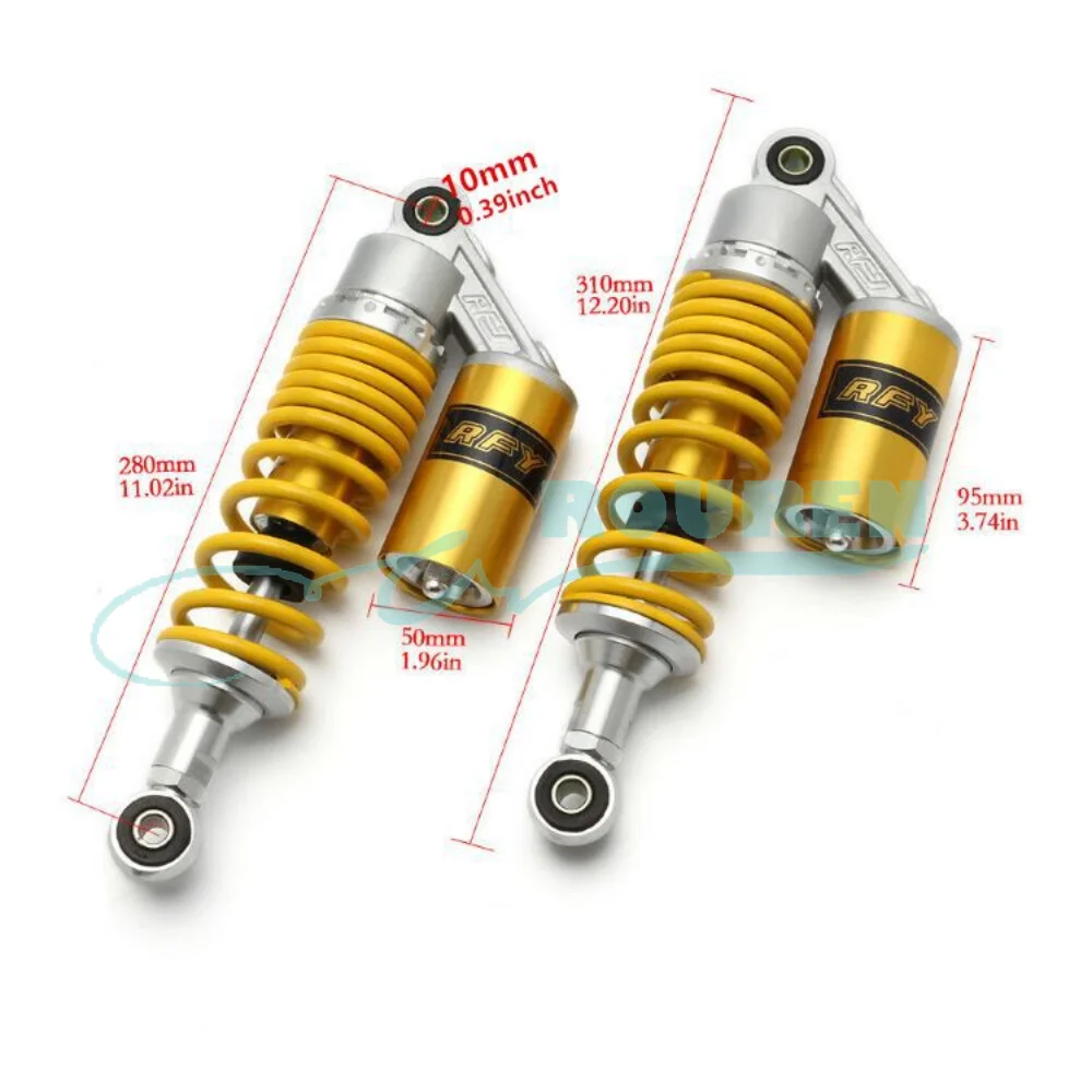 1PCS265mm280mm290mm300mmMotorcycleSuspensionSpringRearAir