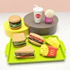 Children Hamburger Pretend Play Cooking Toys Set Mini Simulation Food Kitchen Toys For Girls Sandwich Fries Burger Assembly Game 1