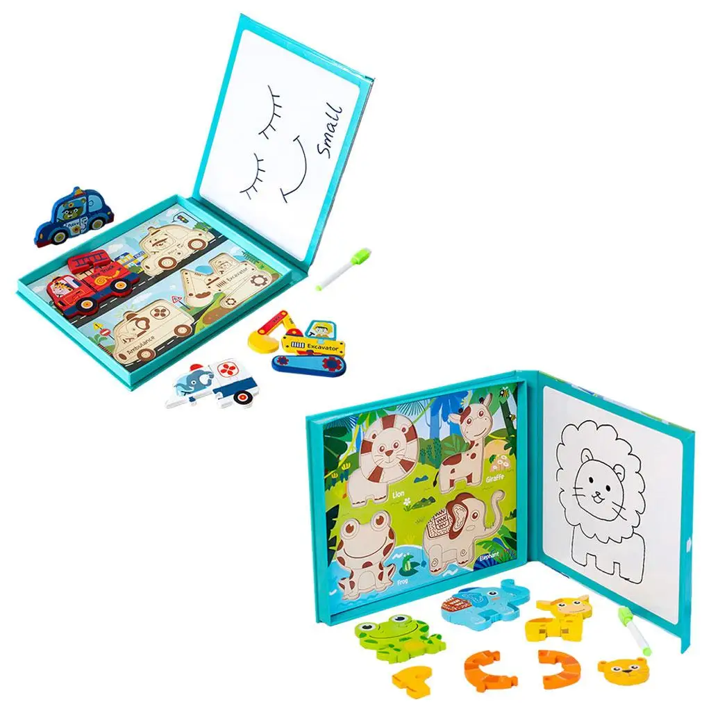 

Montessori Drawing Jigsaw puzzle,Educational Toy,Brain Teasers Early Learning 2 3 Year Old Boys and Girls