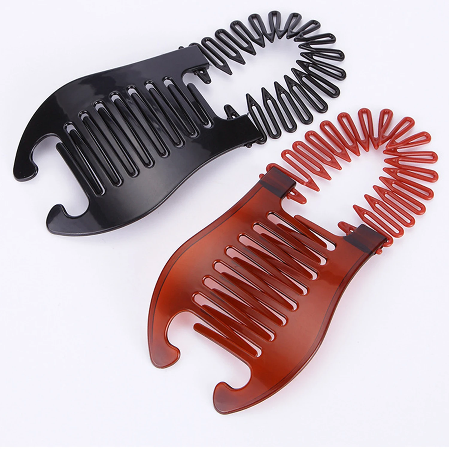 

1PC Elastics Hair Braider Banana Clip Hair Styling Tools Ponytail Holder For Women Back Of Head Fixed Hair Clip Hair Accessories