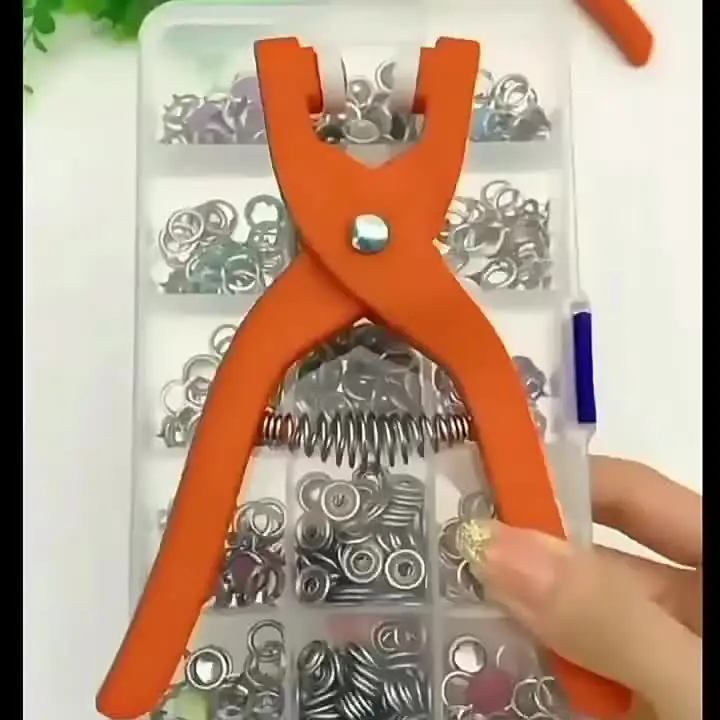 Kit 100 Bottoni Automatici In Metallo Multicolore + Pinza, Per Riparare Vestiti Senza Cucire (9,5 Mm)