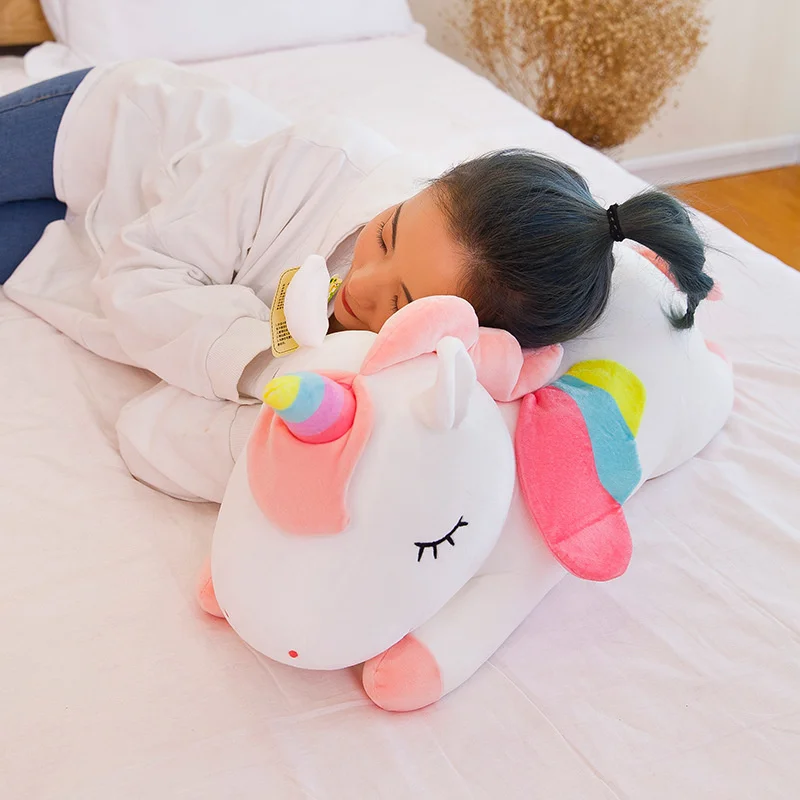 Creative Plush Toys Large Lying Unicorn Doll Comfortable Pillow Children's Gift Kawaii Decompression Peluche For Child Birthday 4 Creative Plush Toys Large Lying Unicorn Doll Comfortable Pillow Children's Gift Kawaii Decompression Peluche For Child Birthday 4
