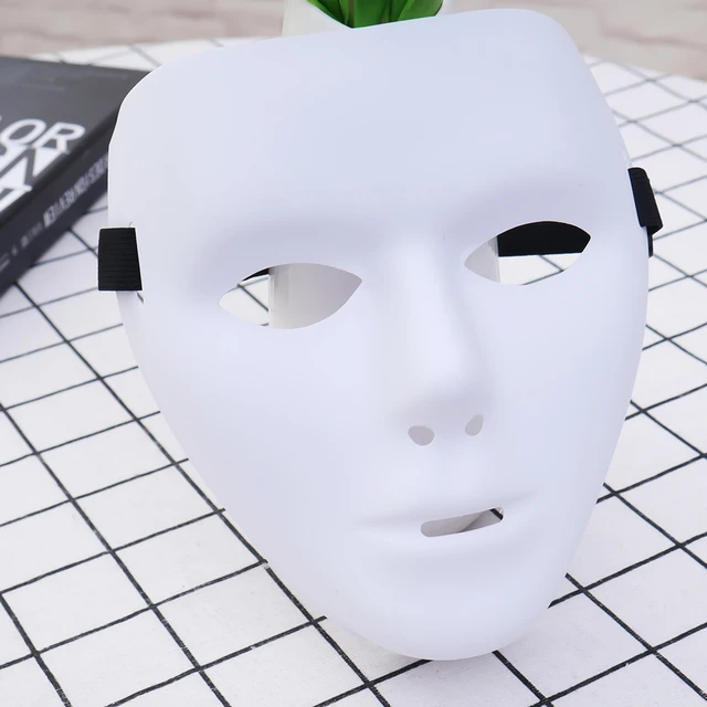 White Full Face Mask Costume Accessory