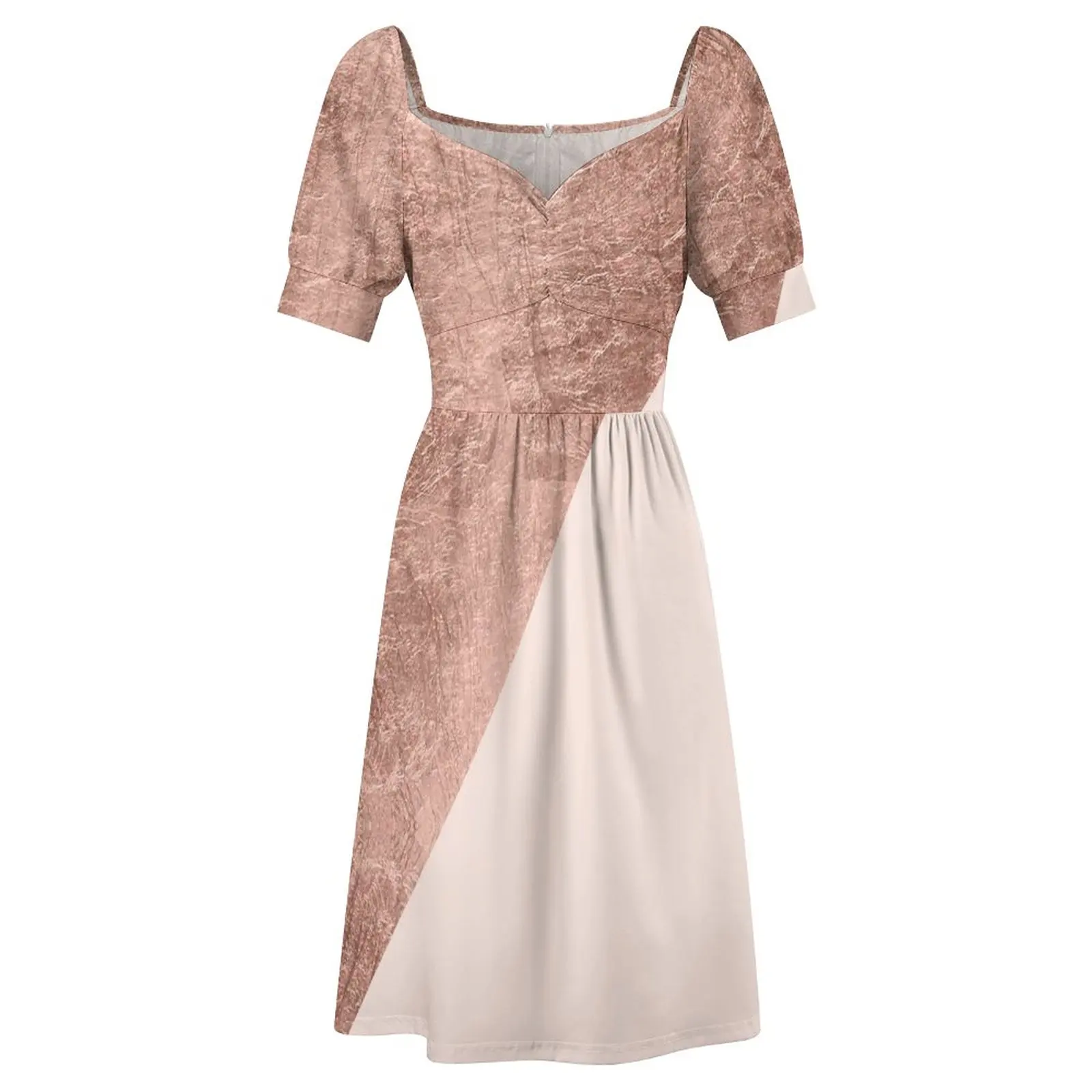 Minimalist blush pink rose gold color block geometric Sleeveless Dress dress summer 2024 women summer dress daily