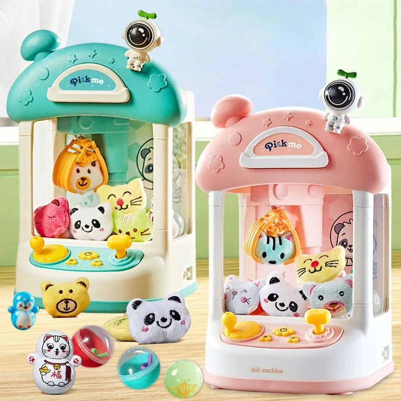Children's Claw Machine Electric Toys Pinch Doll Twist Egg Game Machine Playing House Boys Girls Gifts Toys Small Gaming Devices 3