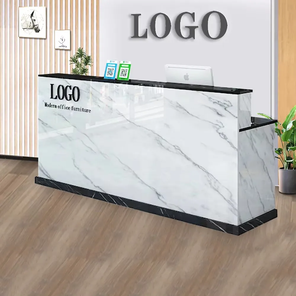 Unique Trendy Reception Desk Simple Professional Nordic Nordic Reception Desk Modern Quality Comptoir Commercial Furniture