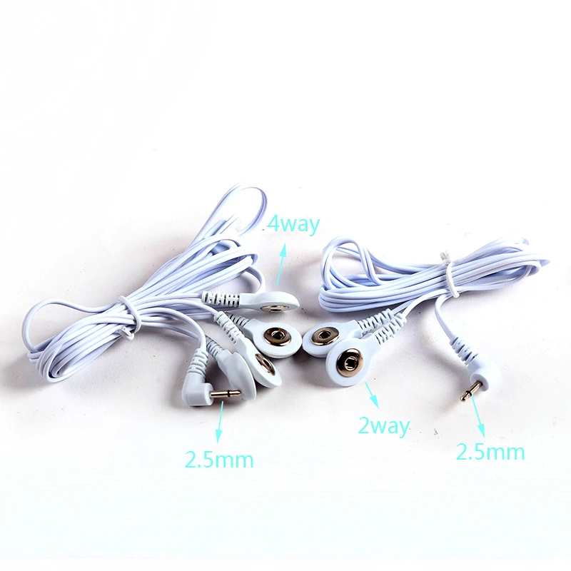 Muscle stimulator electrode lead wires 2/4-pin&2/4-way 2.5/3.5mm electric shock wires cable electrode lead muscle stimulator massage therapy tens acupuncture