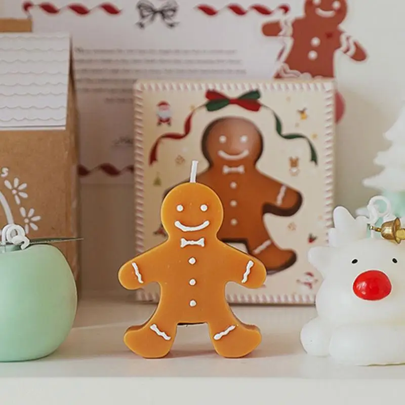 

Gingerbread Man Christmas Scented Candle Aromatherapy Creative Festive Atmosphere Decoration Small Candle Scented Ornaments