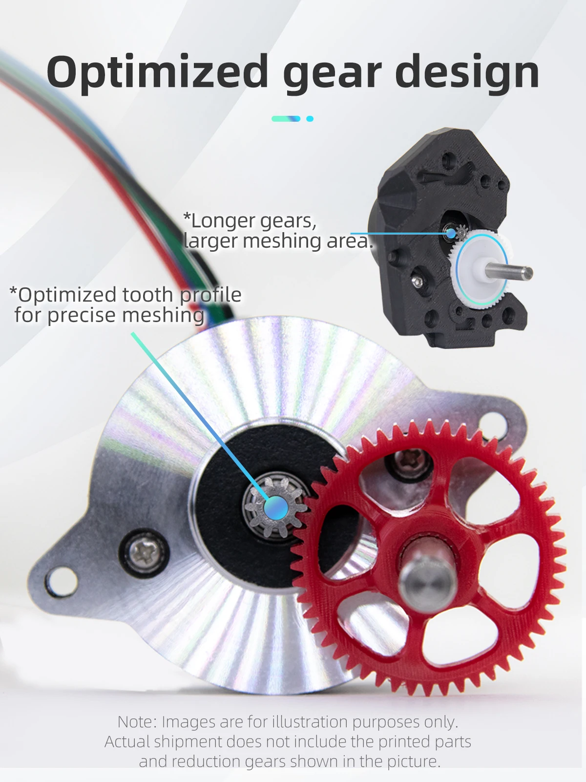 Pancake Motor para Impressora 3d Resistência à Temperatura Extrusora de Movimentação Dupla Motor de Passo para Voron 0.1 0.2 36 mm Classe h Nema14-round - Imagem 6