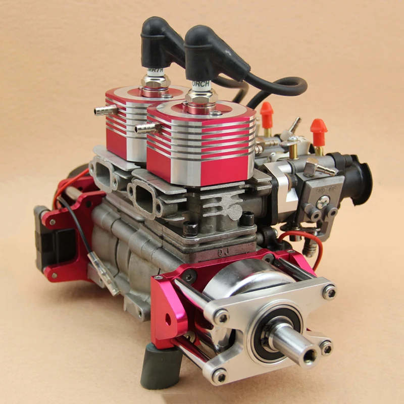 58CC ガソリンエンジンモデル 2E36CM 金属ツインシリンダーロータリー