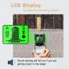 SH402 Wall Stud Finder Sensor Wall Scanner 5 in 1 LCD Electronic Detector Edge Center Wood Current Metal AC Live Wires Detection 3
